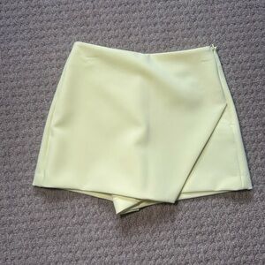 Zara Yellow Skort with Wrap Front